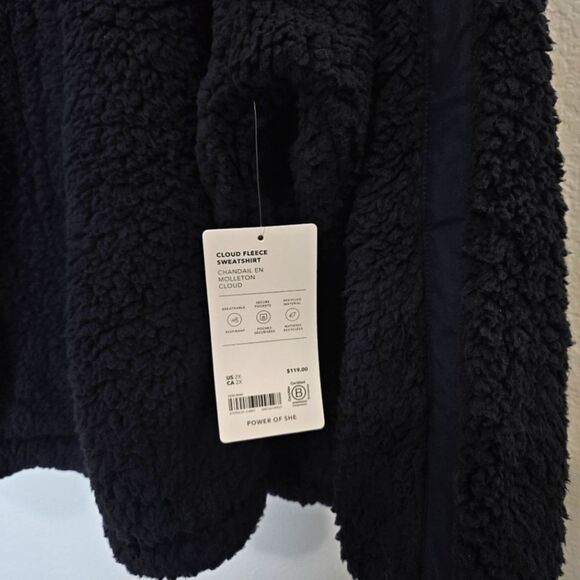 NWT Athleta | Cloud Fleece Cozy Soft Sweatshirt In Navy Blue, Womens 2X - Picture 8 of 8